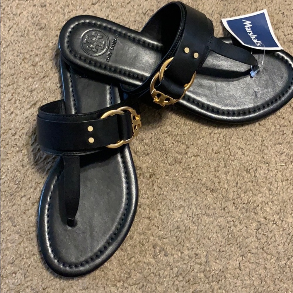 NWOB Tory Burch Marsden leather flip flops
